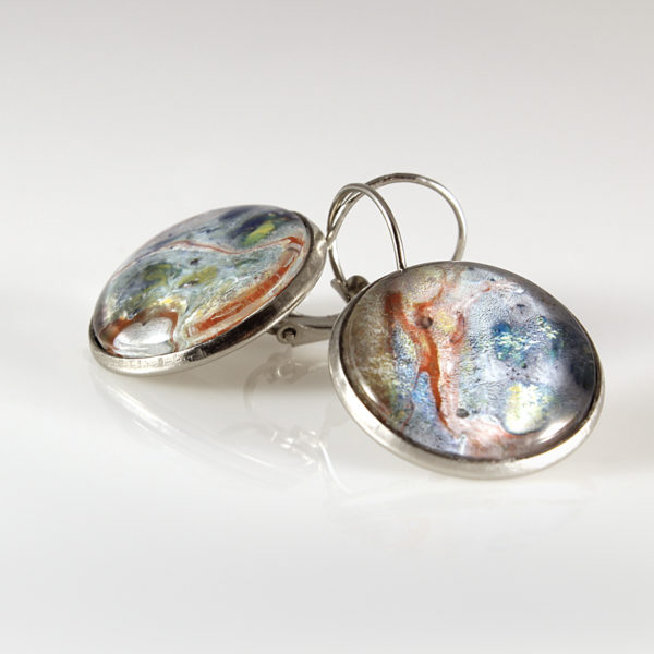 Painted Stainless Iron Studs & French Leverback Earrings